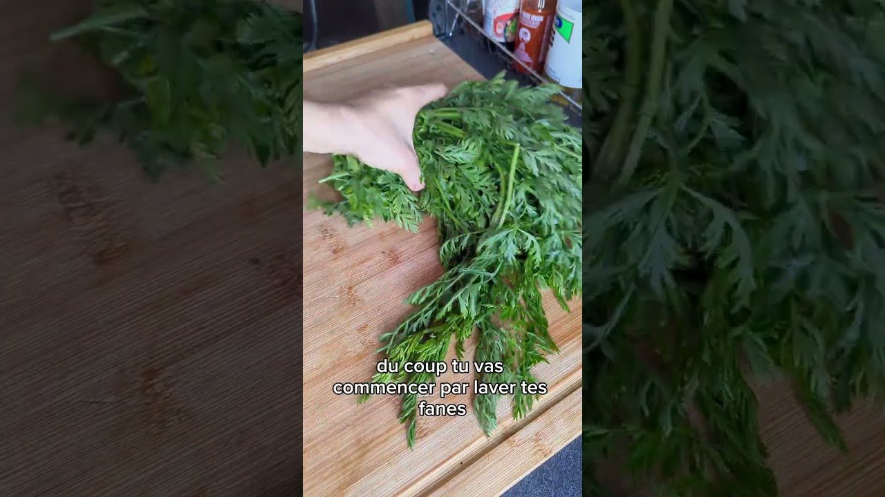 🥕 ANTI GASPI : transformez vos fanes de carottes... En pesto ! #recette #recettefacile