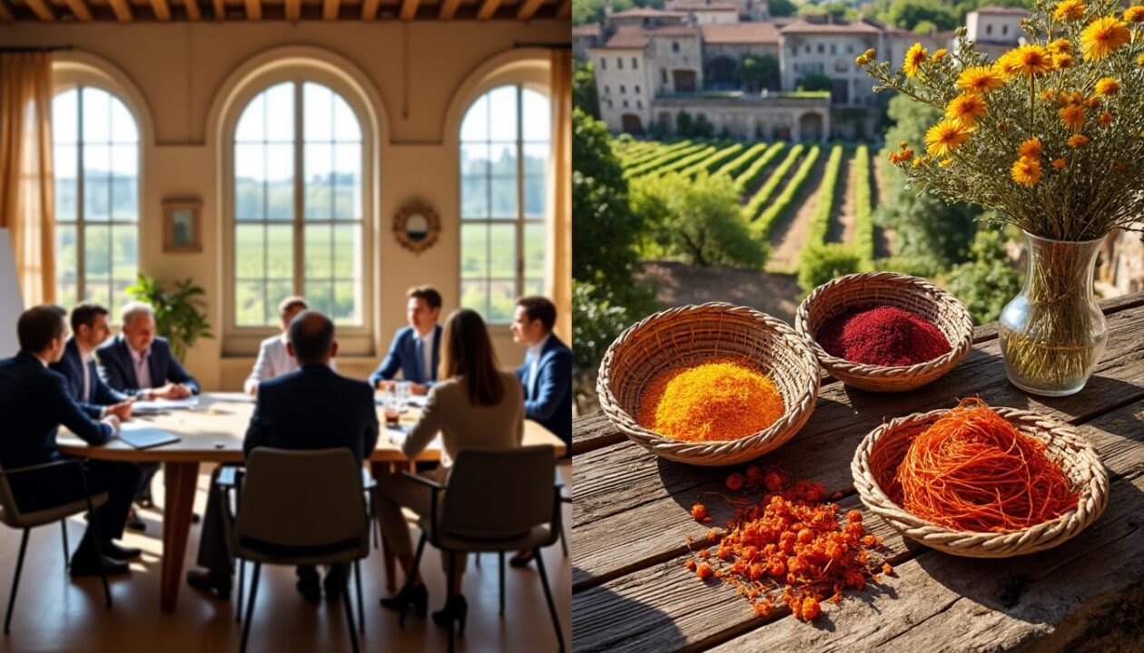 organisez votre séminaire en dordogne avec concours, conférences passionnantes et visites guidées autour du safran, une expérience unique alliant découverte et convivialité.